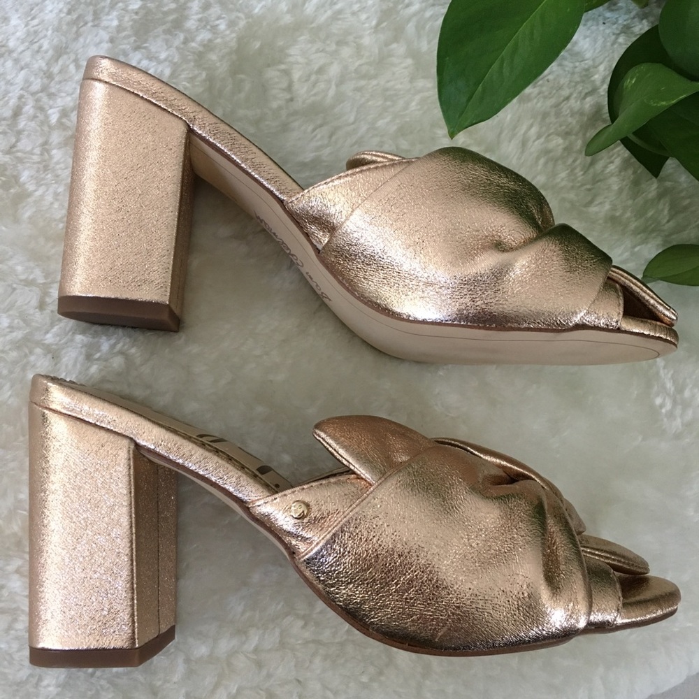 Sam Edelman | Oda Gold Knot Mules - Picture 4 of 15